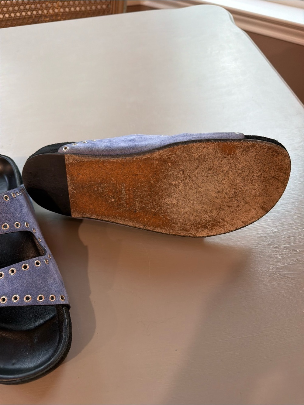 Isabel Marat Lennyo Suede Dual-Buckle Sandals - Size 8.5 - Picture 2 of 3